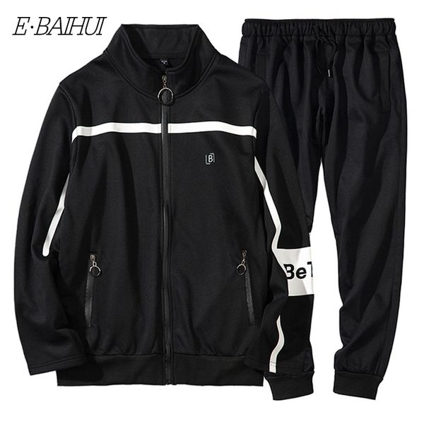 e-baihui stand collar sweatshirts men tracksuit pants male set fashion fitness sportswear men clothing casual sweat suits homme, Gray 
e-baihui stand collar sweatshirts men tracksuit pants male set fashion fitness sportswear men clothing casual sweat suits homme, Gray