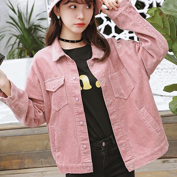 2019 spring autumn corduroy jacket solid color large tide brand casual short paragraph baseball uniform women coat qq287, Black;brown
2019 spring autumn corduroy jacket solid color large tide brand casual short paragraph baseball uniform women coat qq287, Black;brown