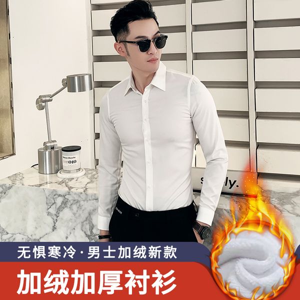 man's shirts winter warm fashion formal smart casual balck white solid vintage largesize 3xl blouse male men shirts, White;black
man's shirts winter warm fashion formal smart casual balck white solid vintage largesize 3xl blouse male men shirts, White;black