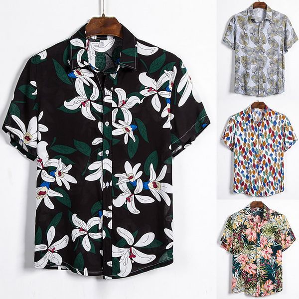 men shirt short sleeve printed floral male blouse casual shirts summer autumn shirts hawaiian mens clothes camisa masculina, White;black
men shirt short sleeve printed floral male blouse casual shirts summer autumn shirts hawaiian mens clothes camisa masculina, White;black