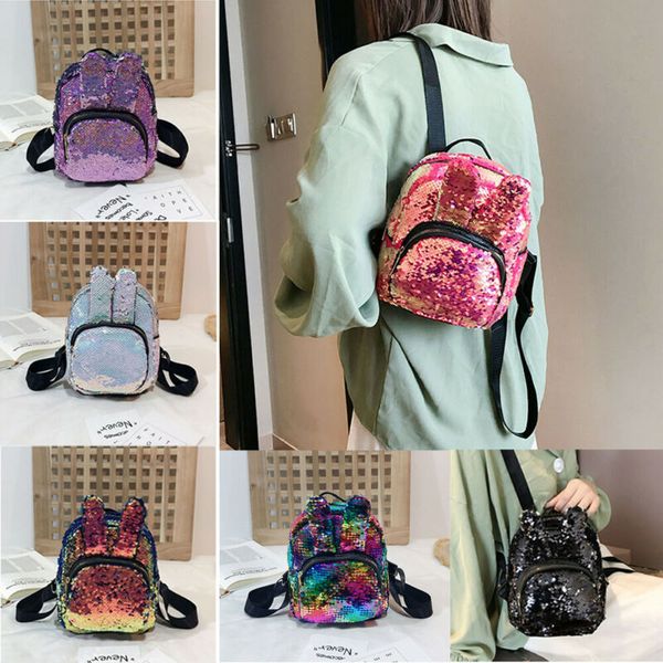 women girls sequins backpack pu leather travel bookbags school bags camping rucksack travel handbag
women girls sequins backpack pu leather travel bookbags school bags camping rucksack travel handbag