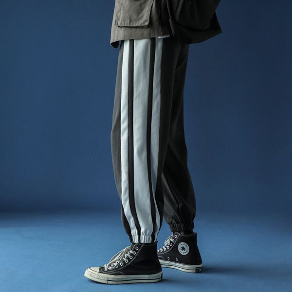 men's casual pants 2019 autumn and winter new solid color loose wild belt feet nine pants young people trend men's clothing, Black
men's casual pants 2019 autumn and winter new solid color loose wild belt feet nine pants young people trend men's clothing, Black