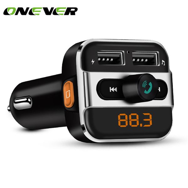 onever new bluetooth car kit music player fm transmitter modulator mp3 player with 3.4a dual usb charger support folder switch
onever new bluetooth car kit music player fm transmitter modulator mp3 player with 3.4a dual usb charger support folder switch