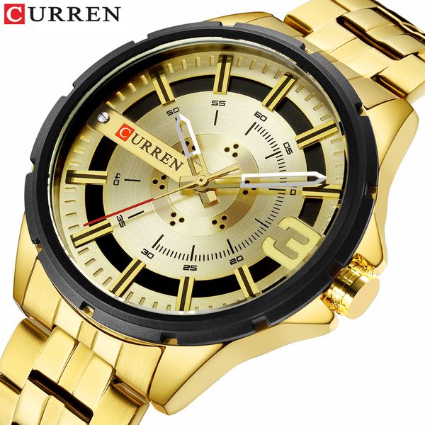 gold watches for men luxury brand curren watch business men's clock fashion quartz stainless steel wristwaches waterproof, Slivery;brown
gold watches for men luxury brand curren watch business men's clock fashion quartz stainless steel wristwaches waterproof, Slivery;brown