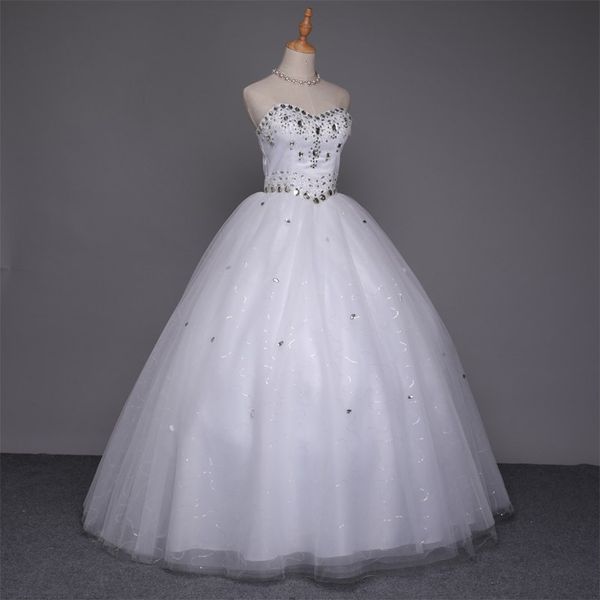 classic strapless princess wedding dress gorgeous tiered beaded ball gown wedding dresses floor length robe de soiree with lace up back, White 
classic strapless princess wedding dress gorgeous tiered beaded ball gown wedding dresses floor length robe de soiree with lace up back, White