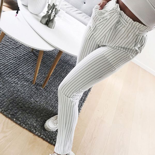 women ladies pencil casual lace up elastic long pants long trousers high waist drawstring pants, Black;white
women ladies pencil casual lace up elastic long pants long trousers high waist drawstring pants, Black;white