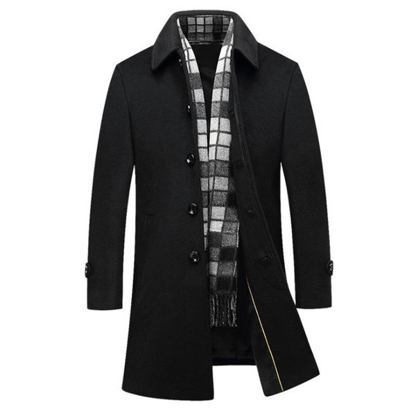 autumn winter wool coat men business casual scarf collar long windbreaker jacket single breasted black woolen coat male 4xl
autumn winter wool coat men business casual scarf collar long windbreaker jacket single breasted black woolen coat male 4xl