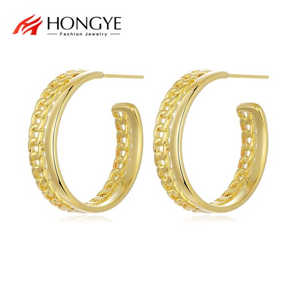 hoop & huggie hongye hip-hop gold color simple round half chain earring for women fashion jewelry femme brincos 2021 selling, Golden;silver
hoop & huggie hongye hip-hop gold color simple round half chain earring for women fashion jewelry femme brincos 2021 selling, Golden;silver