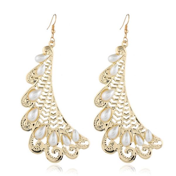 wholesale 10 pairs gold plated imitation pearl angel wing dangle earrings for women classic style jewelry, Silver
wholesale 10 pairs gold plated imitation pearl angel wing dangle earrings for women classic style jewelry, Silver