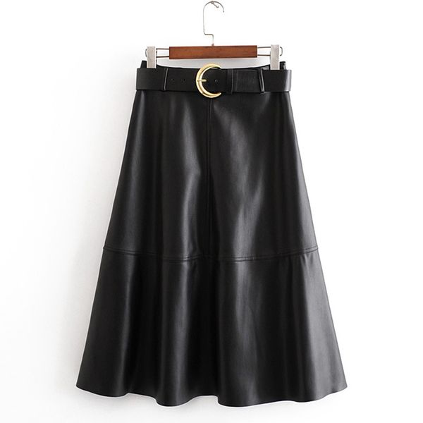 agong autumn winter pu leather skirts women fashion loose tie belt waist skirt women elegant mid calf skirts female ladies jz, Black
agong autumn winter pu leather skirts women fashion loose tie belt waist skirt women elegant mid calf skirts female ladies jz, Black