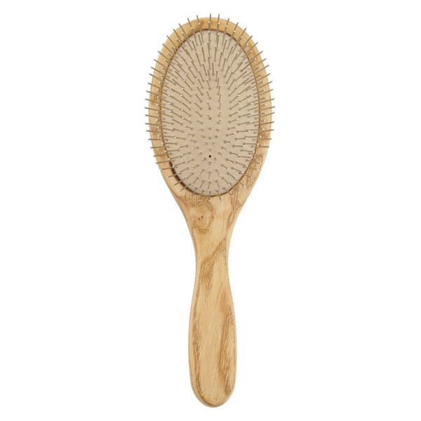 wooden hairbrush paddle scalp massage air cushion steel wide teeth oval hair brush hair care comb beauty tool, Silver
wooden hairbrush paddle scalp massage air cushion steel wide teeth oval hair brush hair care comb beauty tool, Silver