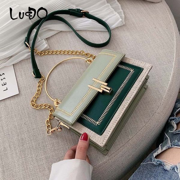 lucdo crossbody bags for women 2020 contrast color pu leather chain messenger shoulder bag with metal handle lady tote handbags
lucdo crossbody bags for women 2020 contrast color pu leather chain messenger shoulder bag with metal handle lady tote handbags