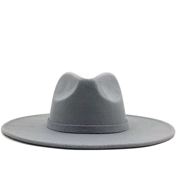 wide brim fedora hat for women solid color wool felt hat for men autumn winter panama gamble gray jazz cap, Blue;gray
wide brim fedora hat for women solid color wool felt hat for men autumn winter panama gamble gray jazz cap, Blue;gray