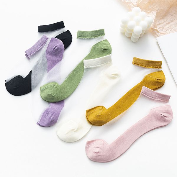 fashion lace transparent crystal socks women solid color comfy sheer silk harajuku funny socks 2020 new calcetines mujer, Black;white
fashion lace transparent crystal socks women solid color comfy sheer silk harajuku funny socks 2020 new calcetines mujer, Black;white