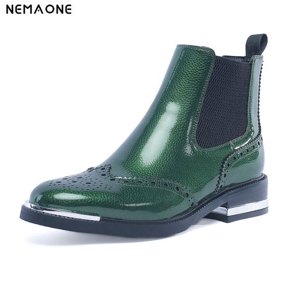 nemaone 2018 new 100% cow leather boots woman slip-on women western boots spring autumn shoes woman gray green brown large size, Black
nemaone 2018 new 100% cow leather boots woman slip-on women western boots spring autumn shoes woman gray green brown large size, Black