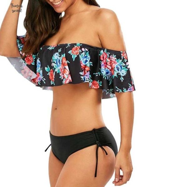 bikini women off shoulder ruffle set push up padded bra swimsuit swimwear letter bathing suits biquini s xl 15, White;black
bikini women off shoulder ruffle set push up padded bra swimsuit swimwear letter bathing suits biquini s xl 15, White;black