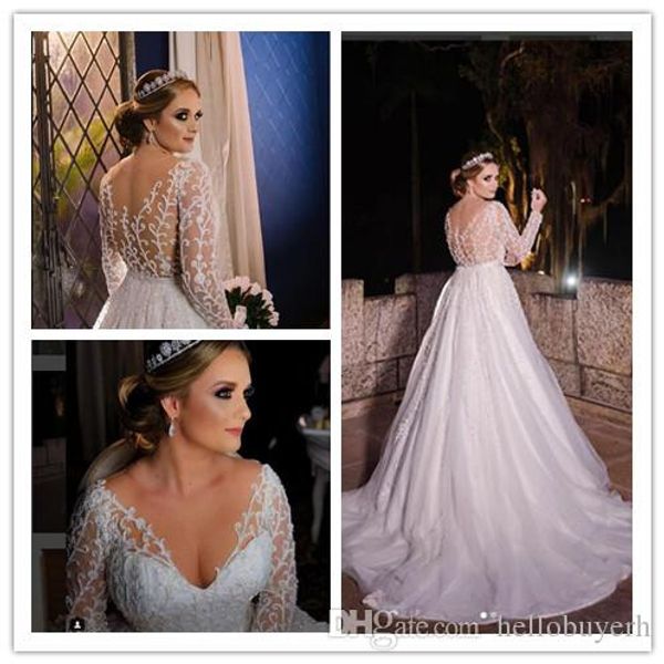 white a line tulle lace long sleeve country wedding dresses south africa 2019 new sheer bridal gowns with beading bling abito da sposa
white a line tulle lace long sleeve country wedding dresses south africa 2019 new sheer bridal gowns with beading bling abito da sposa
