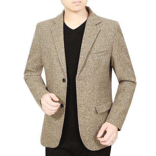hoho 2020 men autumn casual slim fit woolen blazer new style solid color double buckle small blazer, White;black
hoho 2020 men autumn casual slim fit woolen blazer new style solid color double buckle small blazer, White;black