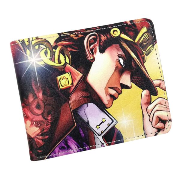 anime jojo bizzare advanture pu leather wallet card holder purse, Red;black 
anime jojo bizzare advanture pu leather wallet card holder purse, Red;black