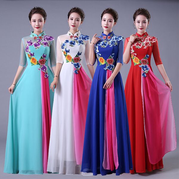 white oriental women's party cheongsam wedding evening dress chinese style elegant qipao long gown flower retro vestido s-xxl, Red
white oriental women's party cheongsam wedding evening dress chinese style elegant qipao long gown flower retro vestido s-xxl, Red