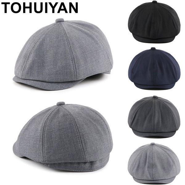 tohuiyan classic solid color octagonal hat for men summer autumn cool painter newsboy beret hat women duckbill visor gatsby caps, Blue;gray
tohuiyan classic solid color octagonal hat for men summer autumn cool painter newsboy beret hat women duckbill visor gatsby caps, Blue;gray