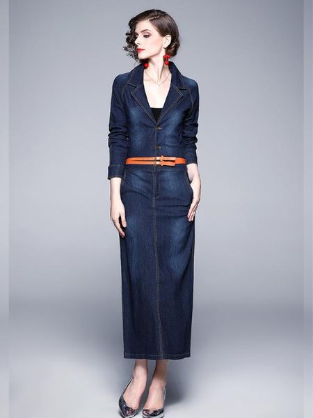 women dress hentai denim leisure ankle length pockets long sleeve cotched collar lapel washed slim pick hip dresses, White
women dress hentai denim leisure ankle length pockets long sleeve cotched collar lapel washed slim pick hip dresses, White