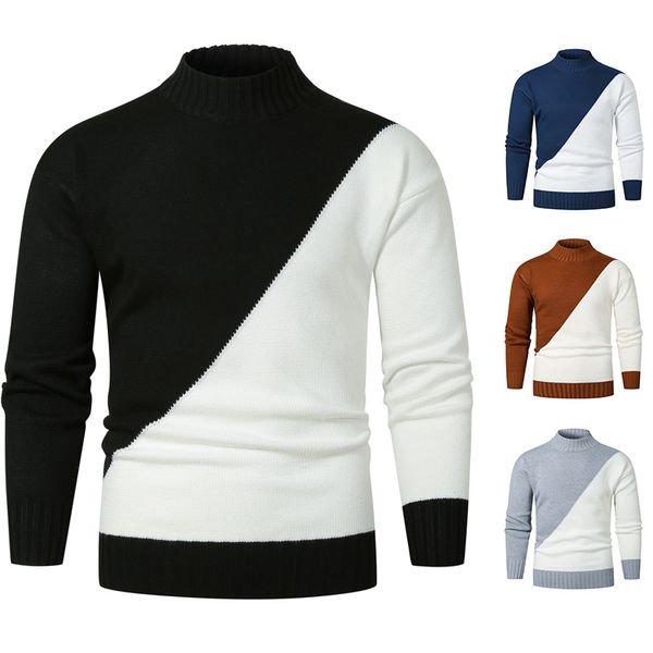 2020 autumn winter wear sweater long sleeve mandarin collar men patchwork casual pullover cotton coat dropshopping, White;black
2020 autumn winter wear sweater long sleeve mandarin collar men patchwork casual pullover cotton coat dropshopping, White;black
