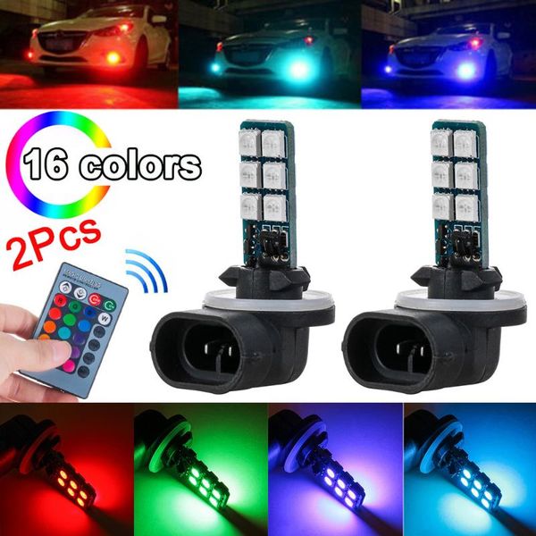 new 2pcs 16 colors 881 rgb led 12smd car headlight fog light lamp bulb remote control auto replacement parts accessories
new 2pcs 16 colors 881 rgb led 12smd car headlight fog light lamp bulb remote control auto replacement parts accessories