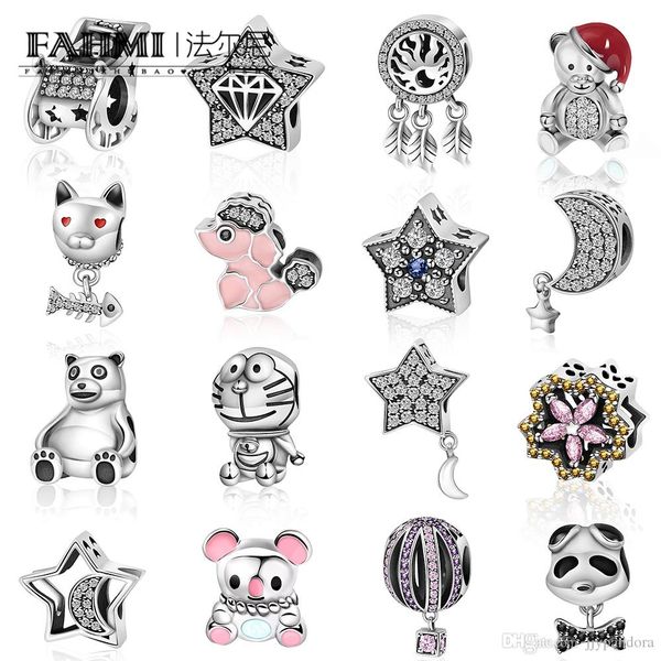 hywo 100% 925 sterling silver original charm air balloon stars teddy bear puppy polar bear robot cat beaded diy bracelet charming, Black
hywo 100% 925 sterling silver original charm air balloon stars teddy bear puppy polar bear robot cat beaded diy bracelet charming, Black