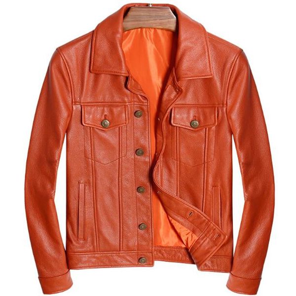 real genuine leather jacket men vintage motorcycle fashion casual slim fit zipper classic biker male coat yellow plus size 5xl, Black
real genuine leather jacket men vintage motorcycle fashion casual slim fit zipper classic biker male coat yellow plus size 5xl, Black