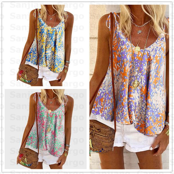 women summer vest floral printed sling t shirt sleeveless v-neck tank ladies tee shirts female spaghetti strap dress clothing 3xl e31209, White 
women summer vest floral printed sling t shirt sleeveless v-neck tank ladies tee shirts female spaghetti strap dress clothing 3xl e31209, White