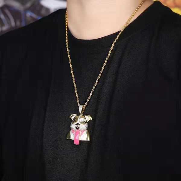 iced out pink tongue dog pendant necklaces men luxury designer mens bling diamond animal pet pendants hip hop necklace jewelry love gift, Silver
iced out pink tongue dog pendant necklaces men luxury designer mens bling diamond animal pet pendants hip hop necklace jewelry love gift, Silver
