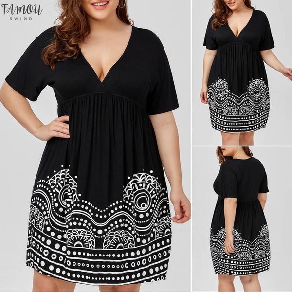 summer floral printed dress 2020 women loose plus size vestido vintage casual short sleeve women v-neck dress, Black;gray
summer floral printed dress 2020 women loose plus size vestido vintage casual short sleeve women v-neck dress, Black;gray
