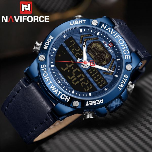 naviforce new men watch digital sport man wristwatch genuine leather analog led quartz male clock 9164, Slivery;brown
naviforce new men watch digital sport man wristwatch genuine leather analog led quartz male clock 9164, Slivery;brown