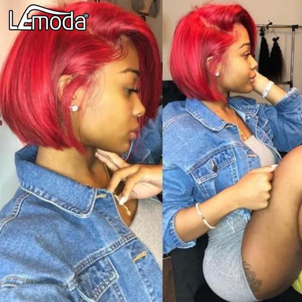 red bob wig straight lace front human hair wigs transparent lace wig 8-16inch lemoda remy hair colored, Black;brown
red bob wig straight lace front human hair wigs transparent lace wig 8-16inch lemoda remy hair colored, Black;brown