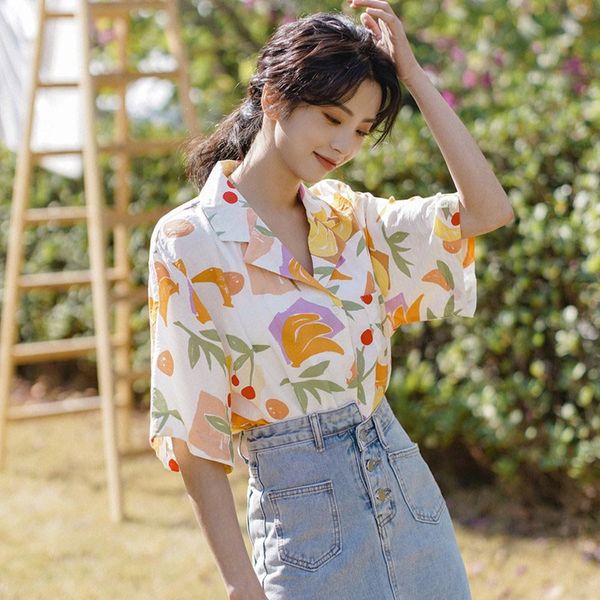 new young women girls floral shirts women summer colorful short sleeve casual loose shirt bohemia femme button pockets top, White
new young women girls floral shirts women summer colorful short sleeve casual loose shirt bohemia femme button pockets top, White