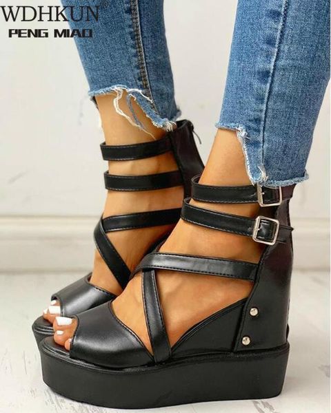 new sommer platform sandals 2020 fashion women strap sandal wedges shoes casual woman peep toe espadrille sandalia feminina, Black
new sommer platform sandals 2020 fashion women strap sandal wedges shoes casual woman peep toe espadrille sandalia feminina, Black