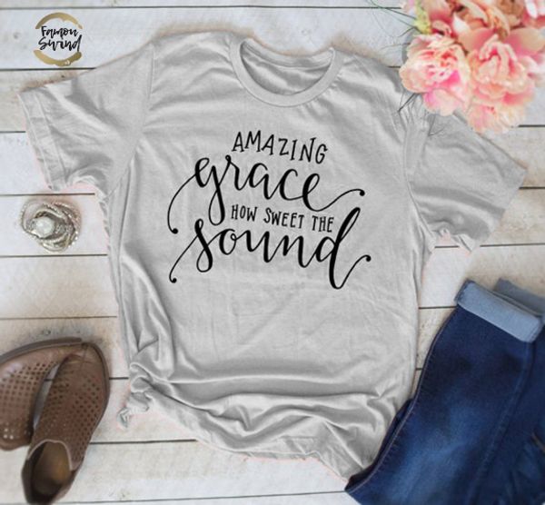 amazing grace how sweet the sound cool christian tshirt religious tees women's fashion clothes t shirt, White
amazing grace how sweet the sound cool christian tshirt religious tees women's fashion clothes t shirt, White