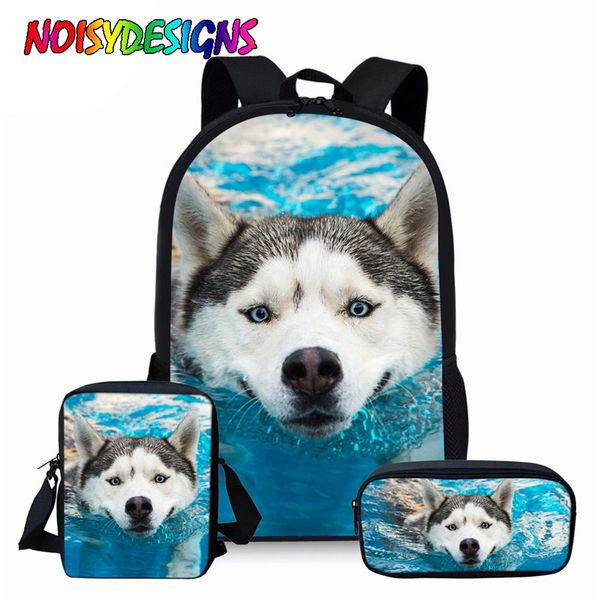 noisydesigns funny 3d dog husky print boys girls backpack set for teenagers middle school student book shoulder bag kids bagpack
noisydesigns funny 3d dog husky print boys girls backpack set for teenagers middle school student book shoulder bag kids bagpack
