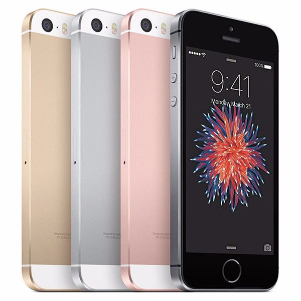 

Восстановленный оригинальный Apple iPhone SE 4.0 inch A9 iOS с отпечатками пальцев двухъядерный 2GB RAM 16/32 / 64GB ROM 12MP разблокирован 4G LTE телефон DHL 1 шт.