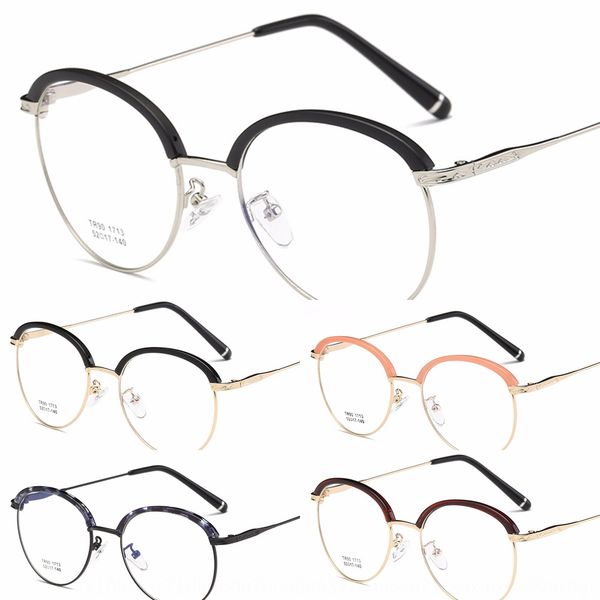 2019 round women's personalized full frame plain glasses metal glasses frame, Silver
2019 round women's personalized full frame plain glasses metal glasses frame, Silver