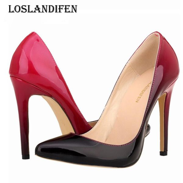 loslandifen plus size 35-42 women pointed toe japanned leather mixed color party high heel shoes fashion ladies office pumps, Black;white
loslandifen plus size 35-42 women pointed toe japanned leather mixed color party high heel shoes fashion ladies office pumps, Black;white