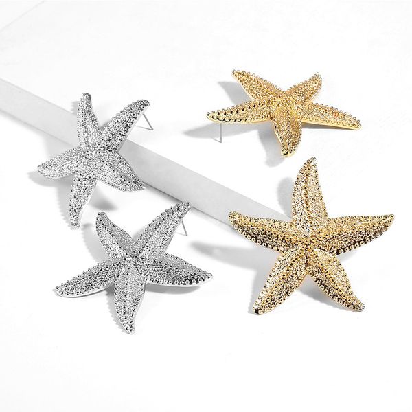 komi elegant gold color starfish earrings statement alloy ocean sea star earrings for women jewelry gifts brincos a20119-20, Silver
komi elegant gold color starfish earrings statement alloy ocean sea star earrings for women jewelry gifts brincos a20119-20, Silver
