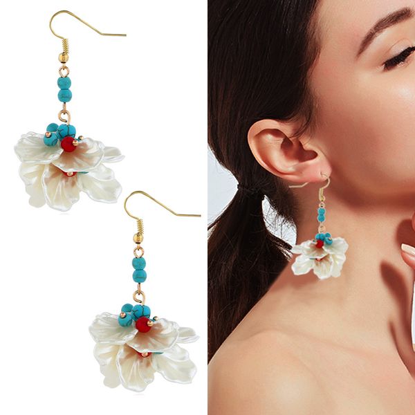 fashion-stereo flower pearl earrings female european and american fashion turquoise earrings with atmospheric exaggeration earrings, Golden
fashion-stereo flower pearl earrings female european and american fashion turquoise earrings with atmospheric exaggeration earrings, Golden