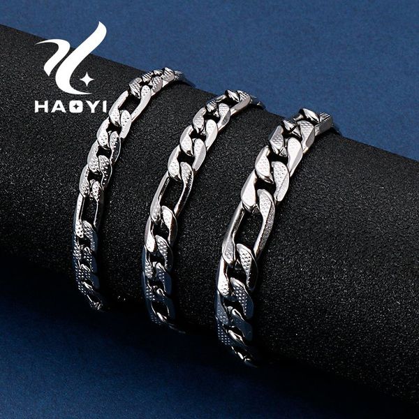haoyi men bracelet stainless charm jewery silver color man wholesale three sizes bracelet, Black
haoyi men bracelet stainless charm jewery silver color man wholesale three sizes bracelet, Black
