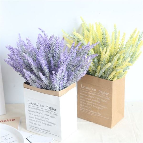 25 heads romantic provence artificial flower purple lavender bouquet with green leaves for home party decorations
25 heads romantic provence artificial flower purple lavender bouquet with green leaves for home party decorations