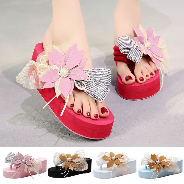 women girls floral wedges bohemian style flip flops sandals slippers beach shoe thick-soled wear-resistant flower slipper apr 28, Black
women girls floral wedges bohemian style flip flops sandals slippers beach shoe thick-soled wear-resistant flower slipper apr 28, Black