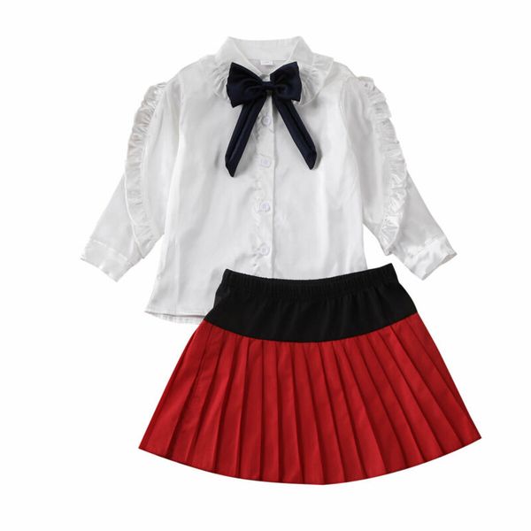 lovely toddler baby girl clothes sets 2-7y ruffles bow-knot shirts +pleated skirt princess party outfits, White
lovely toddler baby girl clothes sets 2-7y ruffles bow-knot shirts +pleated skirt princess party outfits, White