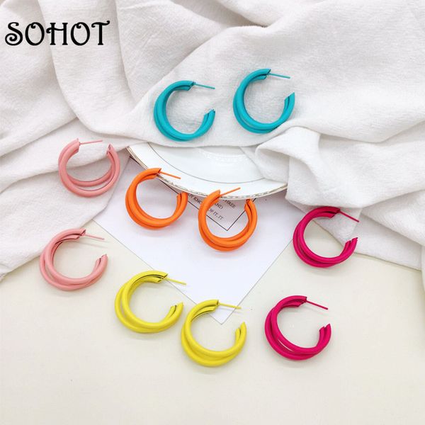 soins myltilayer women candy colorful hoop earrings chic trendy 3cm minimalist style punk summer jewelry brincos, Golden;silver
soins myltilayer women candy colorful hoop earrings chic trendy 3cm minimalist style punk summer jewelry brincos, Golden;silver