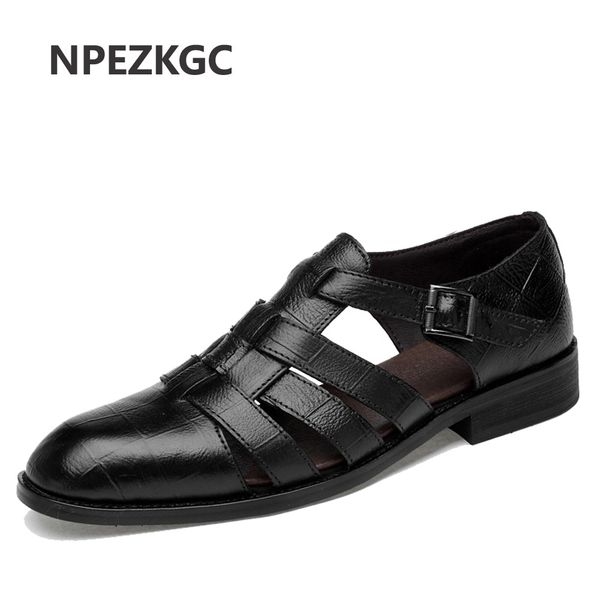 npezkgc leather sandals for men summer 2019 new men dress formal shoes anti-slip hollow sandals dad's man shoes, Black
npezkgc leather sandals for men summer 2019 new men dress formal shoes anti-slip hollow sandals dad's man shoes, Black